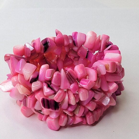 Hot Pink Stretch Bracelet - Picture 4 of 12